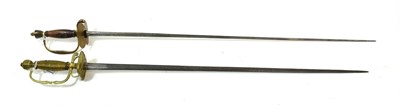 Lot 175 - An 18th Century Continental Small Sword, the 76cm double edge steel blade with two narrow...