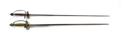 Lot 176 - An 18th Century Small Sword, with 67cm colichemarde steel blade, the brass hilt with...
