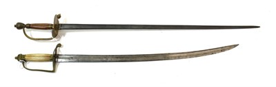 Lot 179 - A Georgian 1796 Pattern Infantry Sword, with 80cm single edge plain fullered steel blade, the...