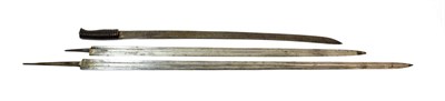 Lot 193 - A 19th Century Sword Blade, with double fuller and single edge, etched with foliage and...