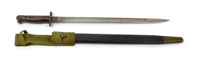 Lot 234 - A First World War 1907 Pattern Sword Bayonet, the blade stamped at the ricasso with various...