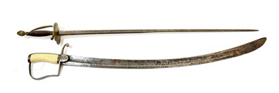 Lot 236 - A 1796 Pattern Light Cavalry Sword, with 81cm single edge fullered broad curved steel blade,...
