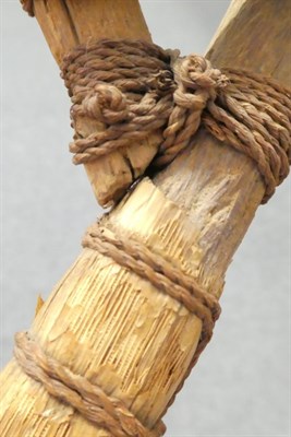 Lot 243 - An Early/Mid 20th Century Kiribati (Gilbert Islands) Three Pronged Shark-Toothed Sword, constructed