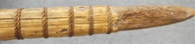 Lot 243 - An Early/Mid 20th Century Kiribati (Gilbert Islands) Three Pronged Shark-Toothed Sword, constructed
