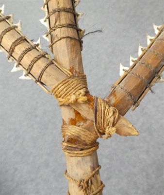 Lot 243 - An Early/Mid 20th Century Kiribati (Gilbert Islands) Three Pronged Shark-Toothed Sword, constructed