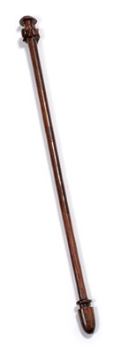 Lot 244 - A 19th Century Vanuatu War Club, of dark red hardwood, the domed mushroom type pommel over a...