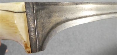 Lot 249 - An Early 19th Century Indo Persian Pesh Kabz, with 26cm single edge T section steel blade, with...