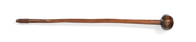 Lot 256 - An Early 20th Century Zulu Knobkerrie, of hard wood with deep chestnut coloured patina, the...