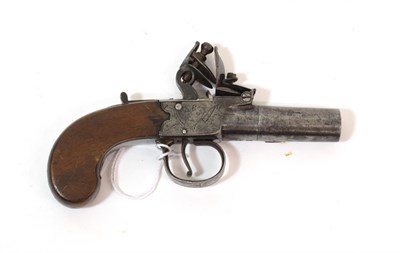 Lot 311 - A 19th Century Flintlock Pocket Pistol by Calverts, Leeds, the 4cm round turn-off steel barrel with