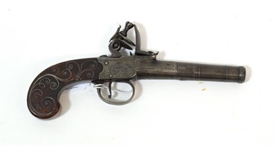 Lot 312 - An 18th Century 'Queen Anne' Flintlock Pocket Pistol by Ward & Steele, the 7cm steel turn-off...