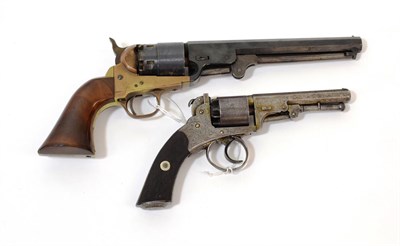 Lot 320 - A 19th Century Bentley Type Double Action Five Shot Revolver, the 11cm octagonal steel barrel...