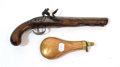 Lot 326 - A Late 18th Century Officer's 15 Bore Flintlock Pistol by Theophilus Richards, London, the 23cm...