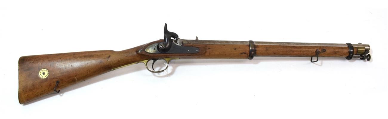 Lot 327 - A Victorian Enfield Percussion Two Band Cavalry Carbine, as issued to mounted Customs Officers, the