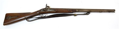 Lot 329 - A Victorian Sepoy Percussion Carbine, the 63cm round steel barrel incised with Farsi script at...