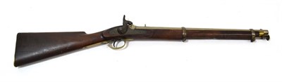 Lot 337 - A Victorian Percussion Two Band Carbine, the 53.5cm steel barrel with Birmingham proof marks...