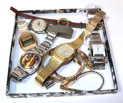 Lot 50 - Two ladies' 9 carat gold wristwatches, a ladies' 18 carat gold wristwatch and other wristwatches