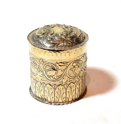 Lot 133 - A Victorian silver canister, maker's mark rubbed, probably that of William Comyns, London,...