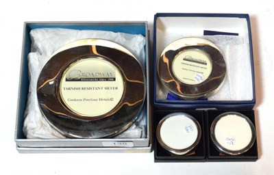Lot 138 - Four Elizabeth II silver photograph frames, two by Broadway and Co., Birmingham, 2006 and two...