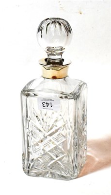 Lot 143 - An Elizabeth II silver-mounted glass decanter, by Barker Ellis Silver Ltd., Birmingham, 1974,...