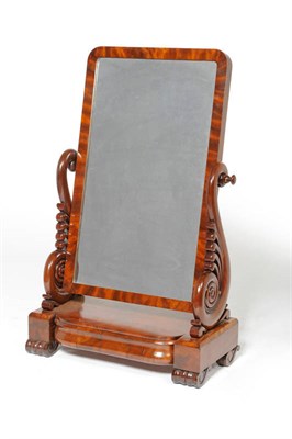 Lot 1208 - An Early Victorian Mahogany Toilet Mirror, attributed to Samuel Goodman, circa 1850, the...