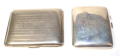 Lot 184 - An Elgin Sterling cigarette case; with another (2)
