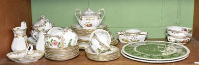 Lot 207 - A Spode 'Stafford Flowers' pattern tea service; together with further Spode golden valley...
