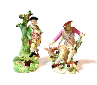 Lot 235 - A Derby porcelain figure of sight from the senses, circa 1770, as a seated gentleman, an eagle...
