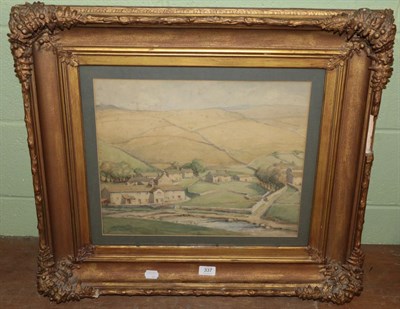 Lot 337 - British School (early 20th century) Dales village, watercolour, 36cm by 44cm