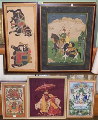 Lot 341 - A collection of oils, watercolours and prints of mainly Indian interest (5)