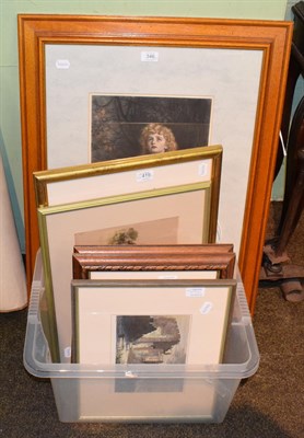 Lot 346 - A collection of 19th/20th century prints including Anne Hathaway's Cottage, after E.W....