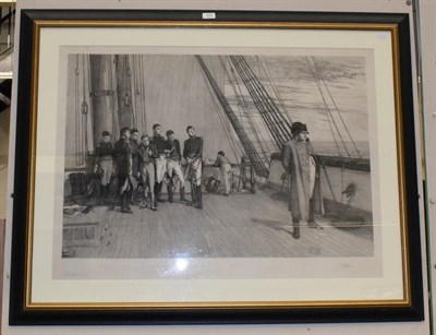 Lot 372 - After William Quiller Orchardson RA (dates), Napoleon on board the Bellerophon, signed,...