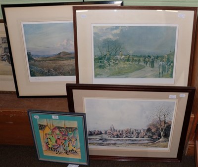 Lot 374 - After Lionel Edwards, Bramham Moor, signed print; together with a further signed print by the...