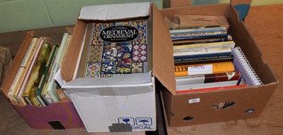 Lot 402 - A collection of three boxes of reference books on ceramics, gardening and the arts