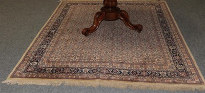 Lot 460 - Indian carpet, the ivory Herati field enclosed by narrow borders, 255cm by 203cm