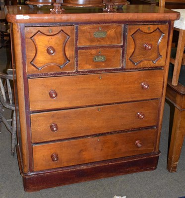 Lot 480 - Victorian cedar chest fitted seven drawers