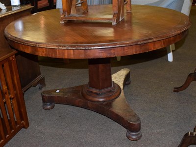 Lot 494 - A Victorian mahogany and circular crossbanded breakfast table