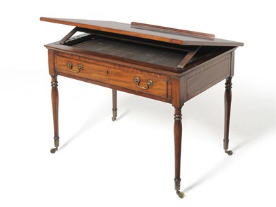 Lot 1241 - A Regency Mahogany Architect's Table, 2nd quarter 19th century, the hinged and pivoting top...