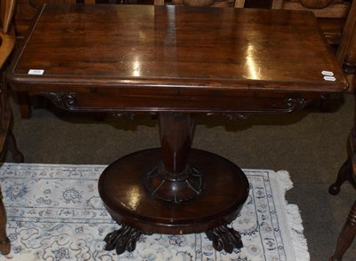 Lot 509 - A William IV rosewood card table