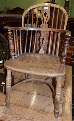 Lot 514 - A mid 19th century ash and elm Windsor armchair (a.f.)