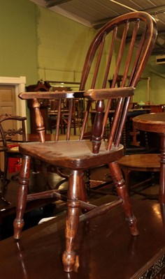 Lot 524 - A late 19th century child's Windsor chair with elm seat