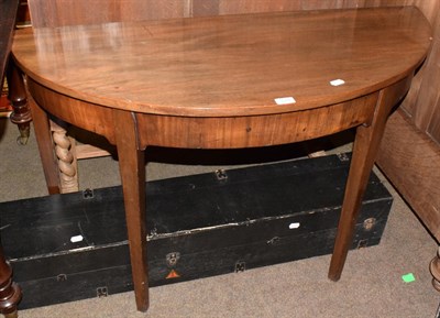 Lot 533 - A George III mahogany D end table