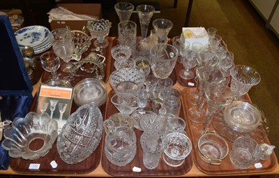 Lot 172 - A pair of early 20th century cut glass wall lights, and an extensive collection of glassware...