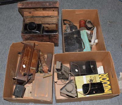 Lot 316 - A mixed lot consisting of American Organette, photographic dark room items, part built  1 3/4''...