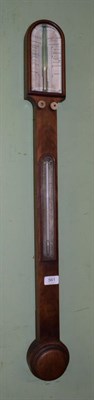 Lot 561 - A 19th mahogany stick barometer, Casella, Hatton Garden, London