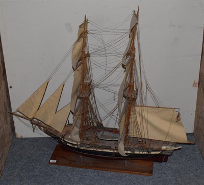 Lot 579 - A wooden scale model of a Man o War