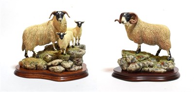 Lot 4 - Border Fine Arts 'A Ewe and a Pair' (Black-Faced), model No. B0238, limited edition 1049/1750...