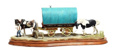 Lot 14 - Border Fine Arts 'Arriving at Appleby Fair' (Bow Top Wagon and Family), model No. B0402 by Ray...