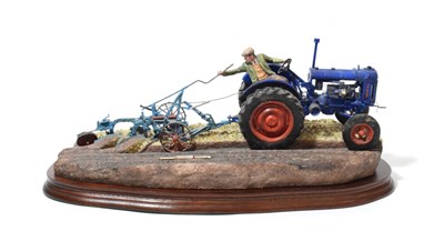 Lot 17 - Border Fine Arts 'At the Vintage' (Fordson E27N Tractor), model No. B0517 signed to base by Ray...