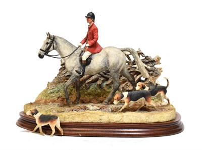 Lot 37 - Border Fine Arts 'Boxing Day Meet' (Horse, huntsman and hounds), model No. B0876A by Anne Wall,...