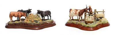 Lot 38 - Border Fine Arts 'Breaking the Ice' (Farmer, Cow and Sheep), model No. A2682 by Hans Kendrick...